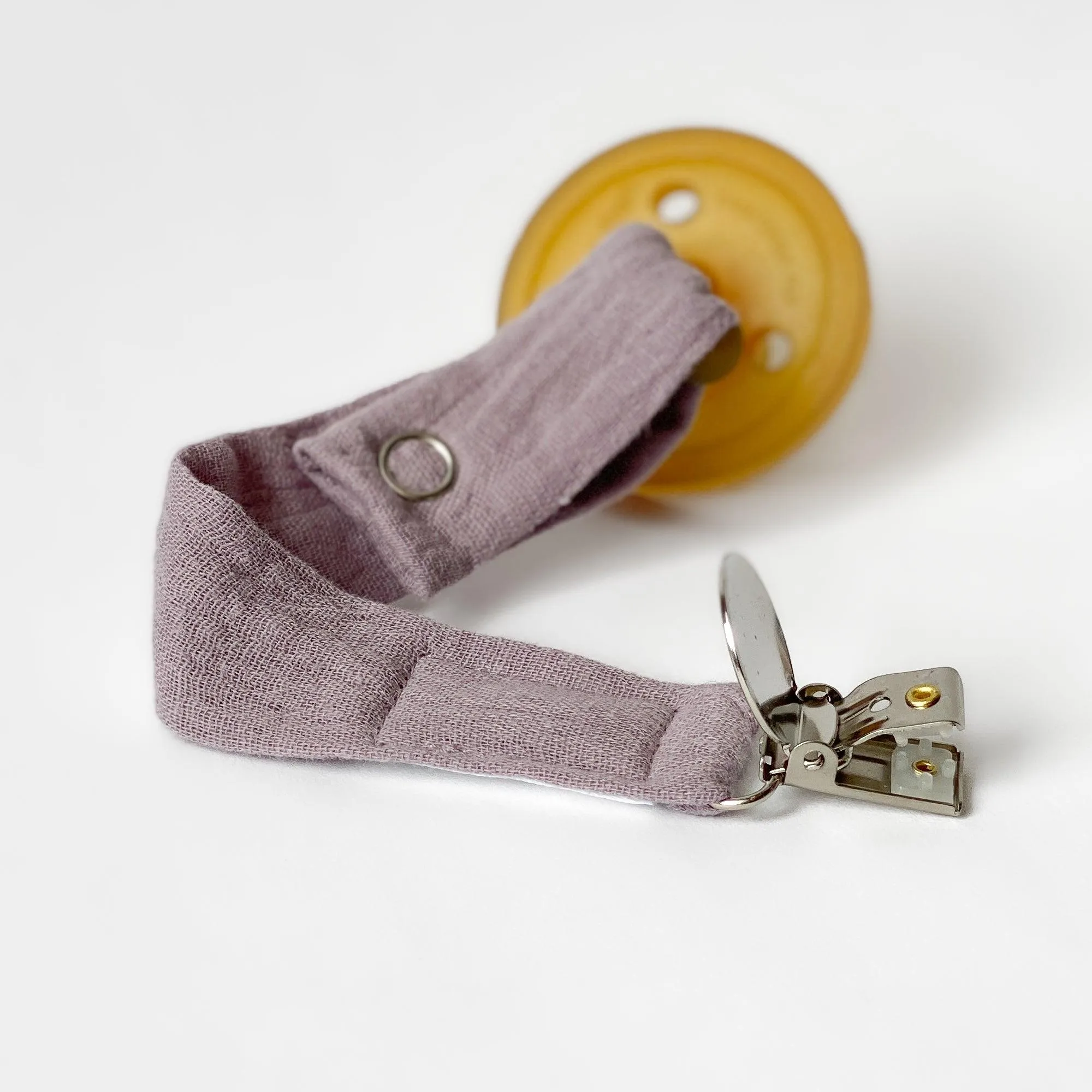 Simple Lightweight Gauze Pacifier Clip - MANY COLORS AVAILABLE