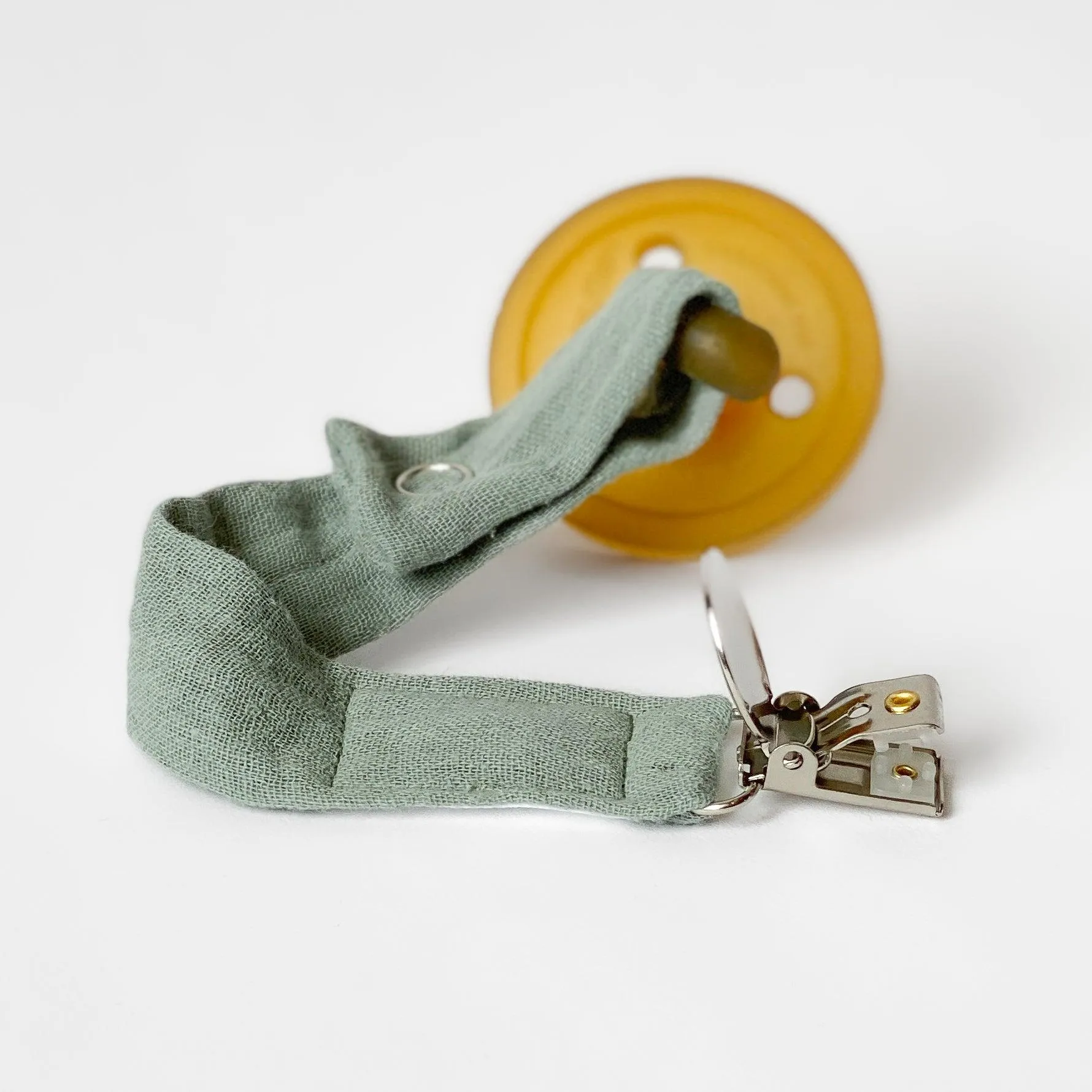 Simple Lightweight Gauze Pacifier Clip - MANY COLORS AVAILABLE