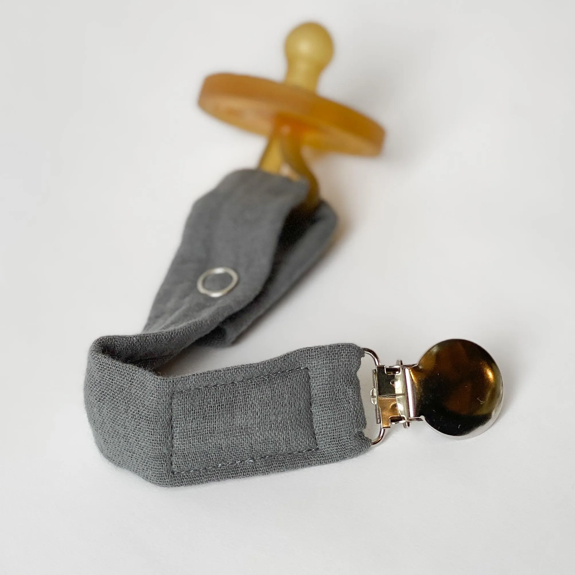 Simple Lightweight Gauze Pacifier Clip - MANY COLORS AVAILABLE