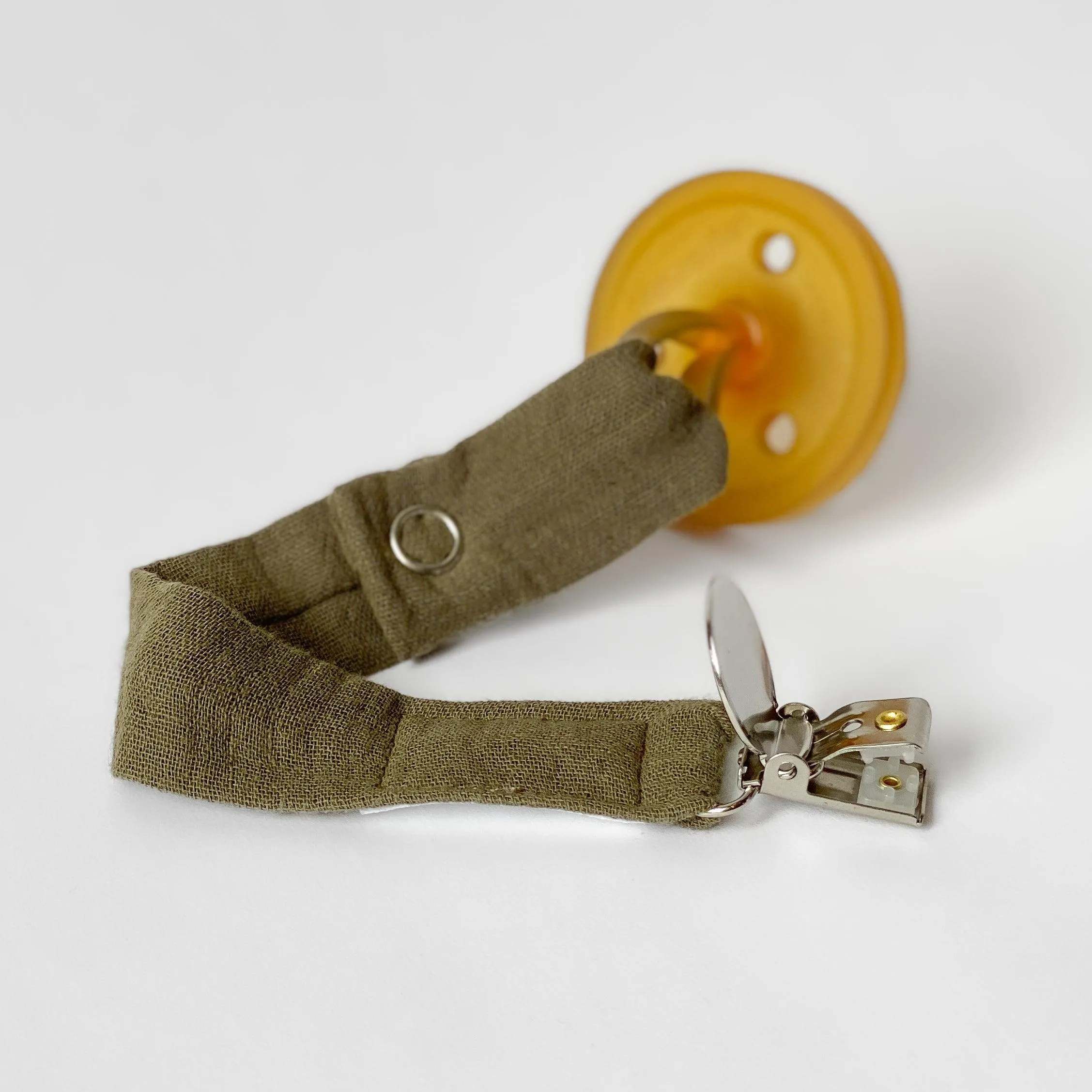 Simple Lightweight Gauze Pacifier Clip - MANY COLORS AVAILABLE