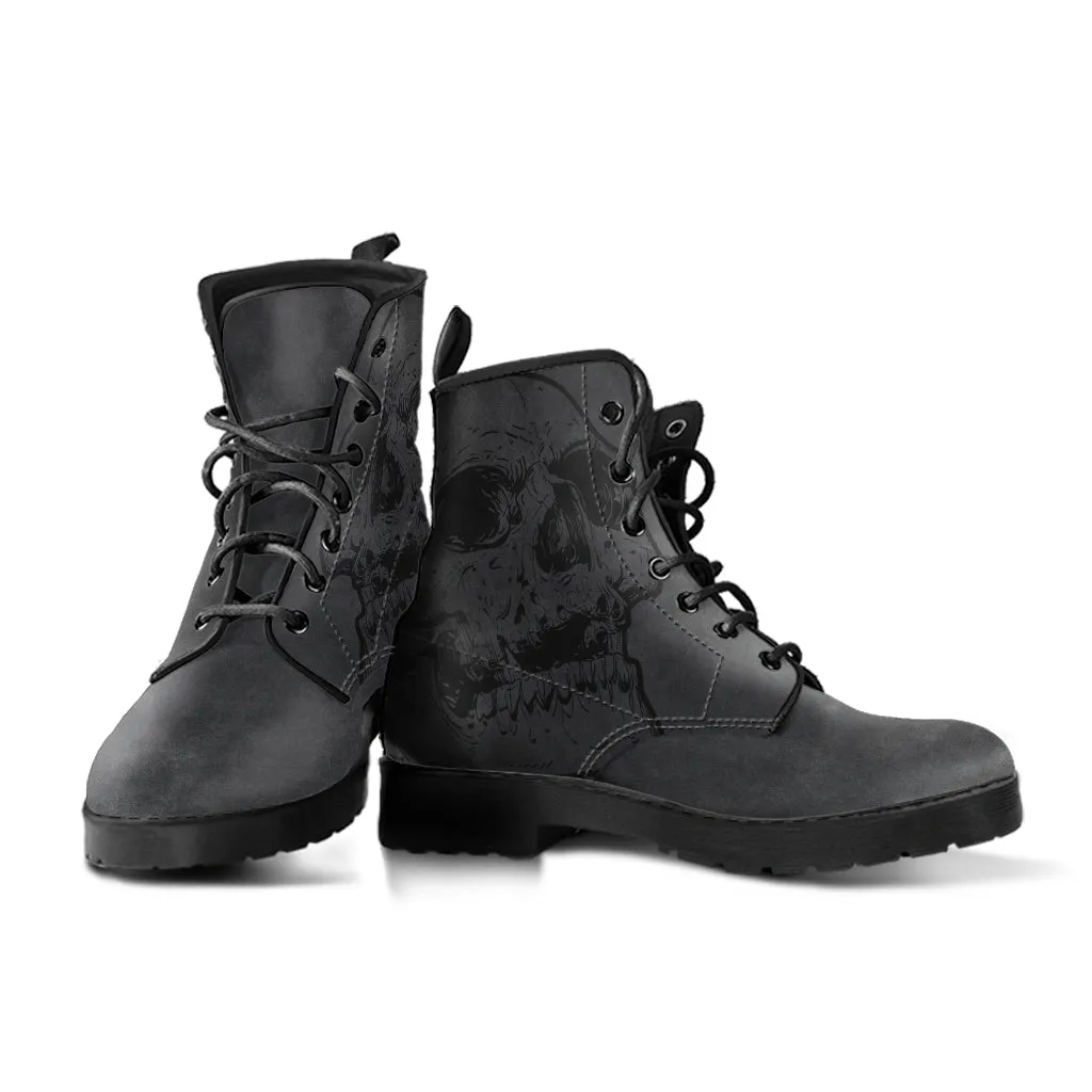 Skull - Vegan Leather Boots