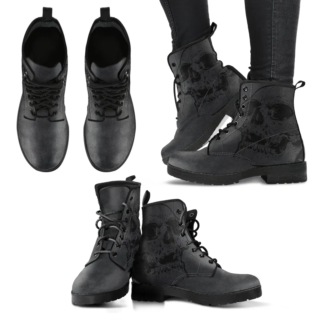 Skull - Vegan Leather Boots