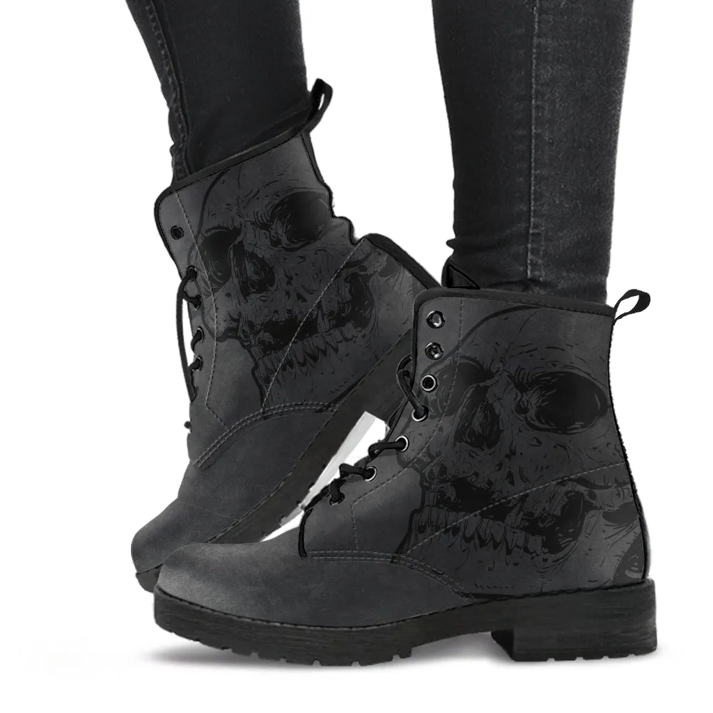 Skull - Vegan Leather Boots