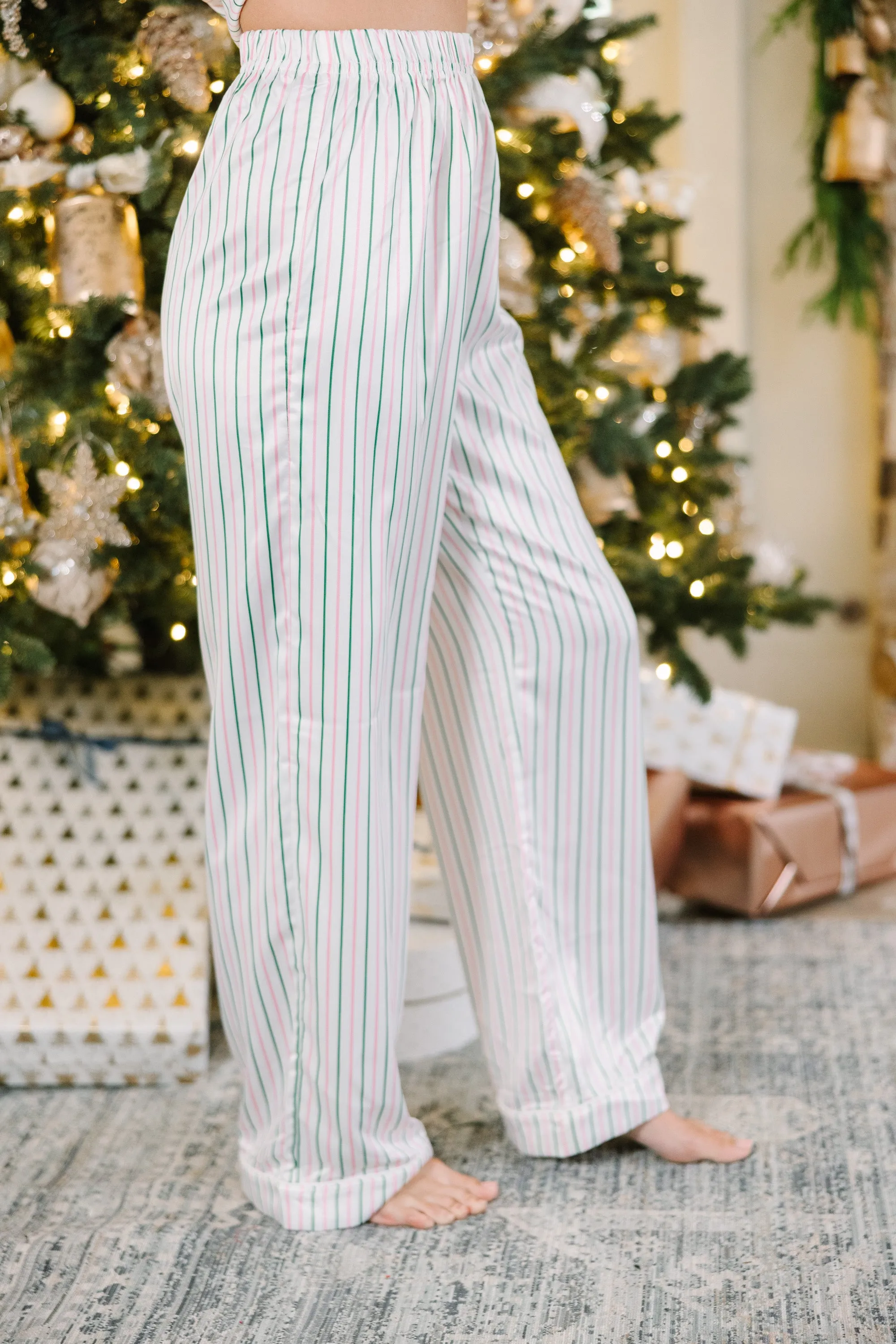 Staying In Striped L/S Pajama Set