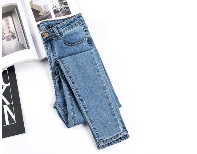 Stretch Pencil Jeans Denim 3 Colors