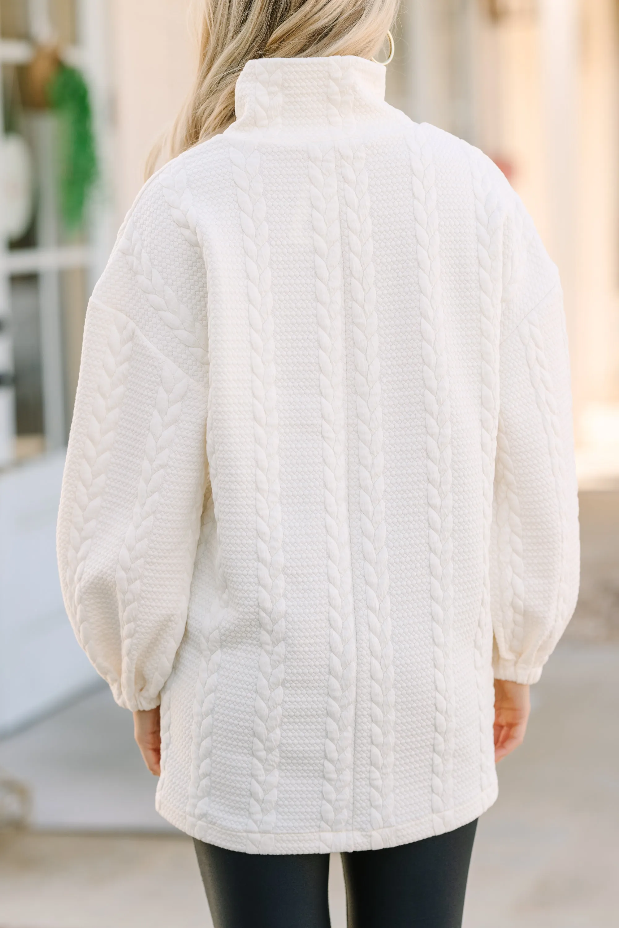 What You've Been Looking For Cream White Cable Knit Tunic