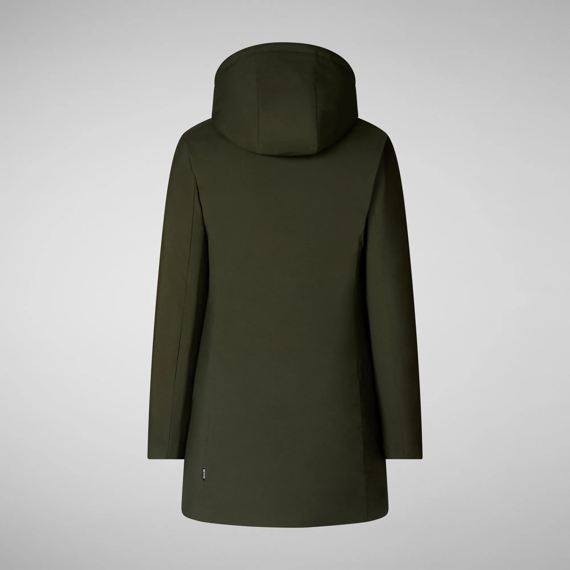 Woman's hooded parka Rachel in land green