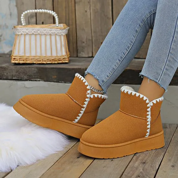 Women's Casual Boho Style Thick Sole Snow Boots 67142346S