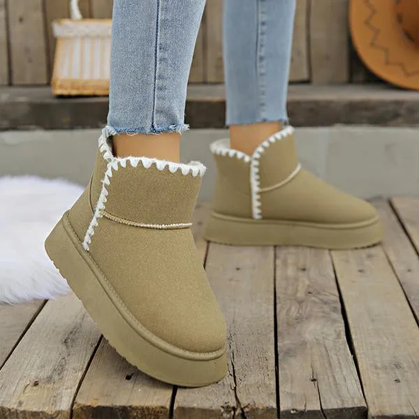 Women's Casual Boho Style Thick Sole Snow Boots 67142346S