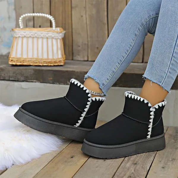 Women's Casual Boho Style Thick Sole Snow Boots 67142346S