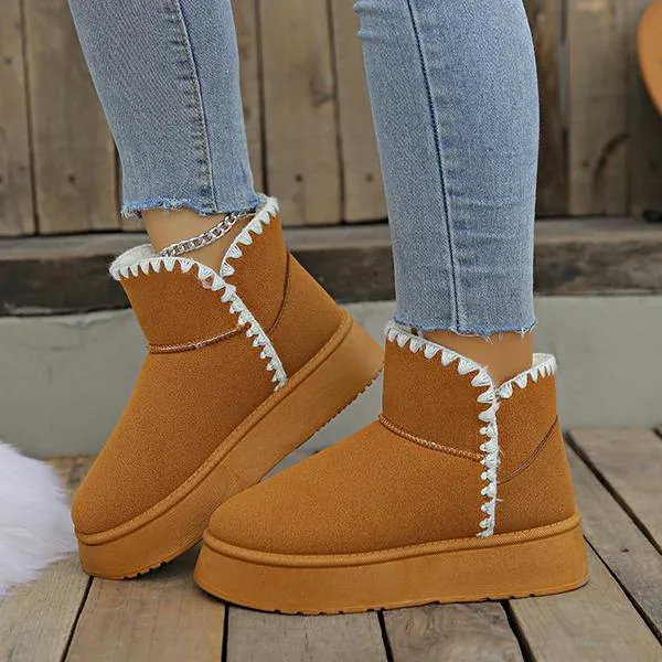 Women's Casual Boho Style Thick Sole Snow Boots 67142346S