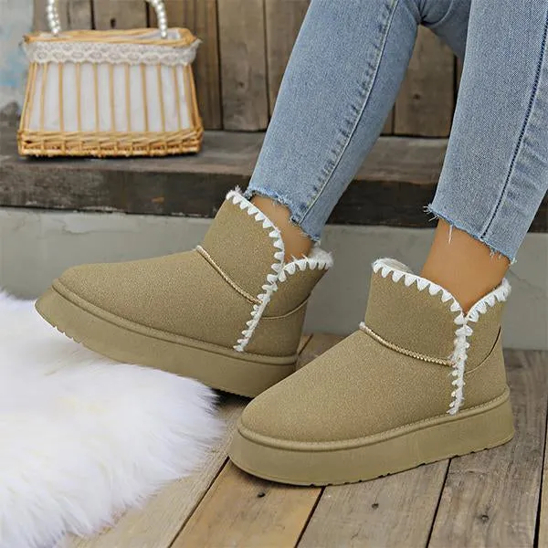 Women's Casual Boho Style Thick Sole Snow Boots 67142346S